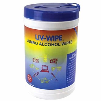 Liv-Wipe Antibacterial Jumbo Alcohol Wipes - 75pk